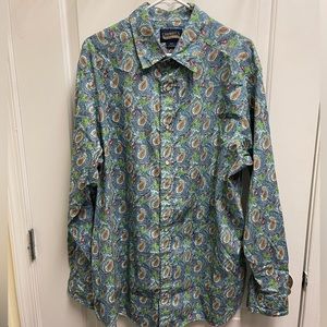 Cremieux Premium Denim Paisley Print Men’s Shirt - NWT, XLT